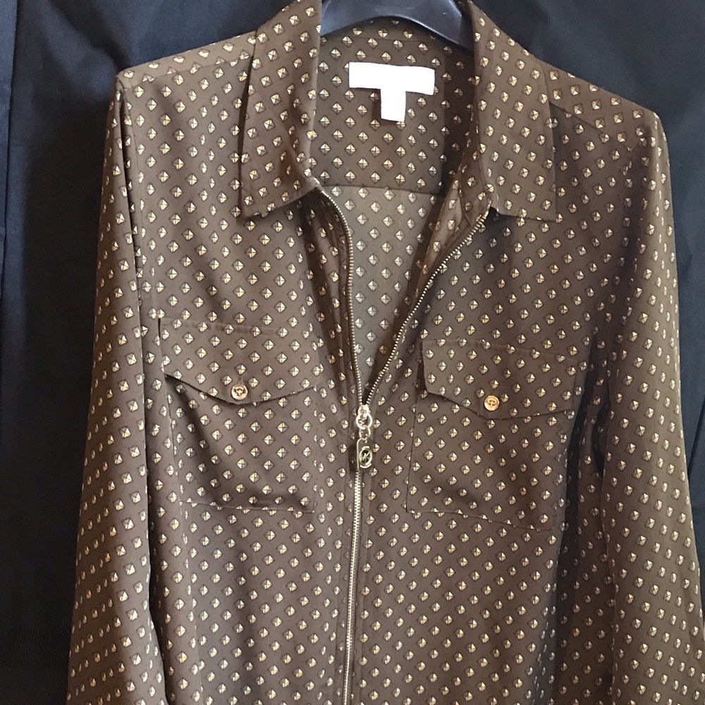 Michael Kors zip up blouse